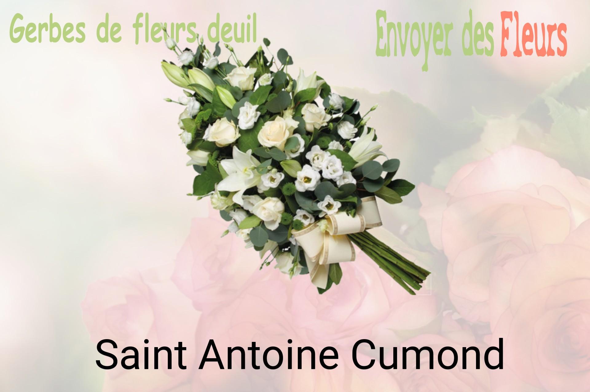 Gerbe de fleurs de deuil livrée à Saint-Antoine-Cumond